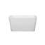 Baignoire de trempage carrée autoportante japonaise brillante avec drain chromé: P 27,95 po x l 49,02 po x H 24,02 po