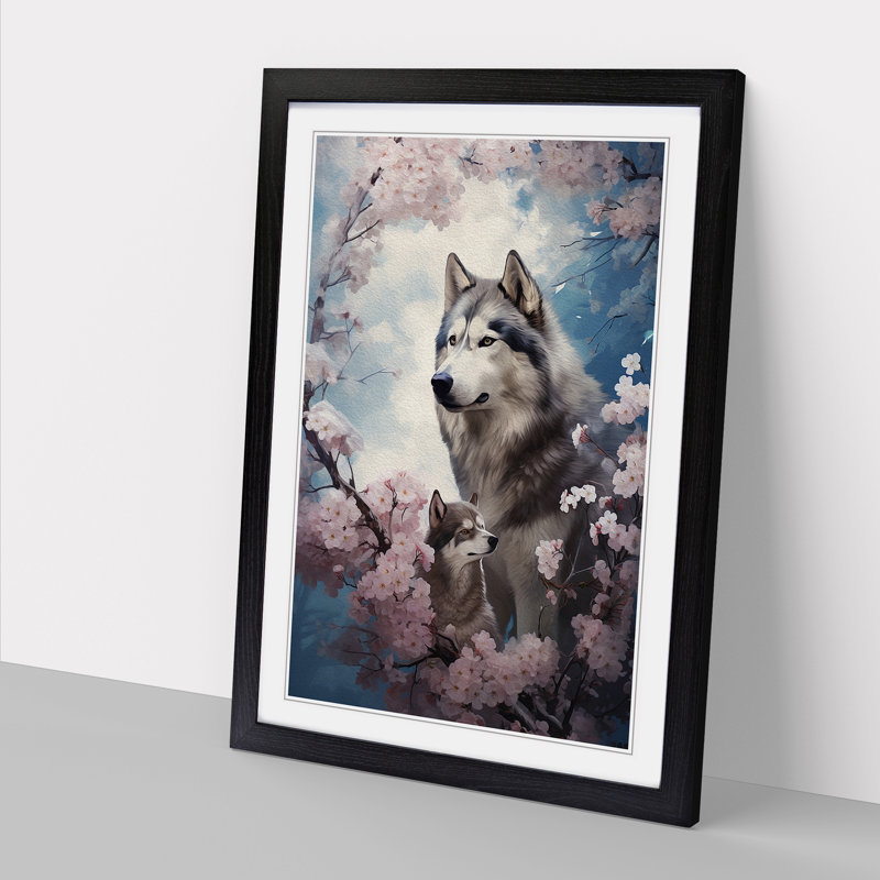 Husky Romanticism - Framed Print, Black Framed, 64cm H x 46cm W x 2cm D