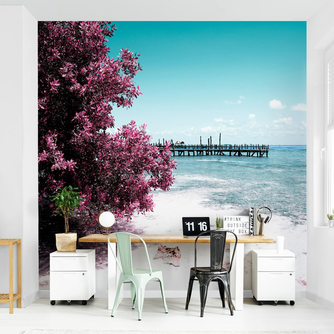 Paradise Beach Isla de Mujeres 3.36m x 3.36m Textured Matt Peel & Stick Wall Mural