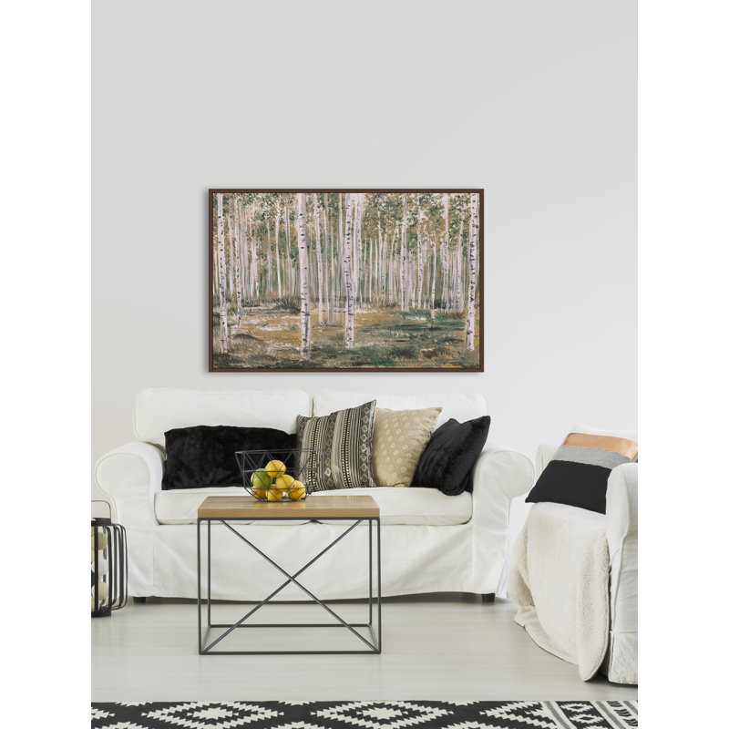 Perdus dans les arbres - Peinture sur toile encadrée, L 24 po x H 16 po x P 1,5 po