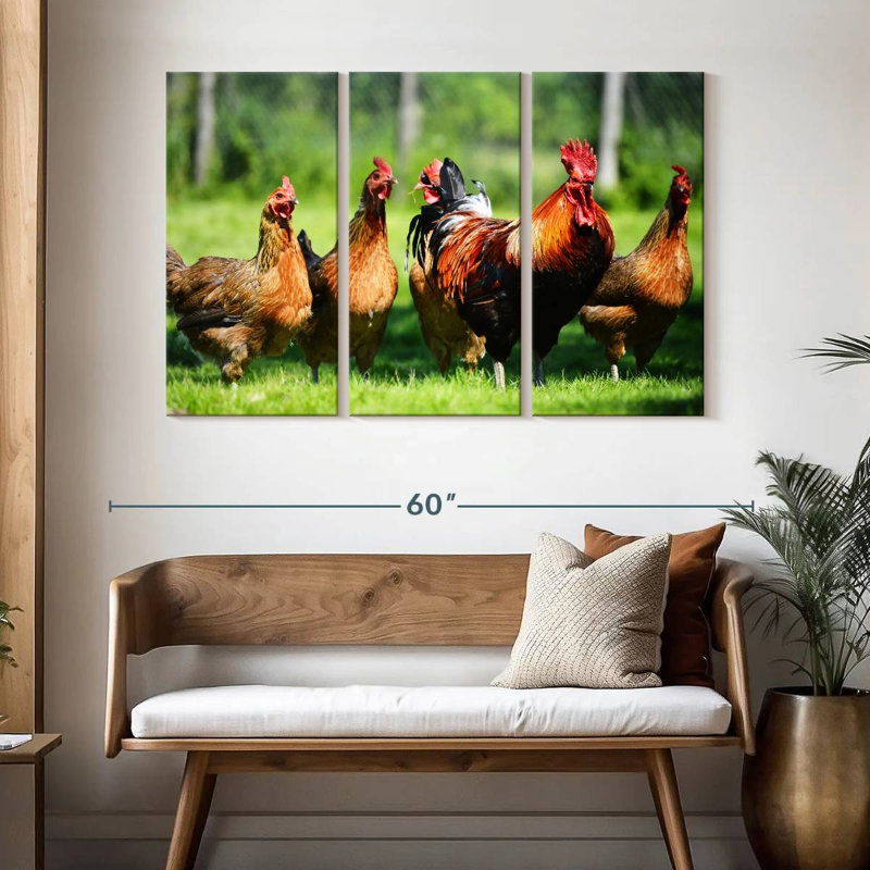 Brampt Outdoor Chickens, 32" H x 50" W