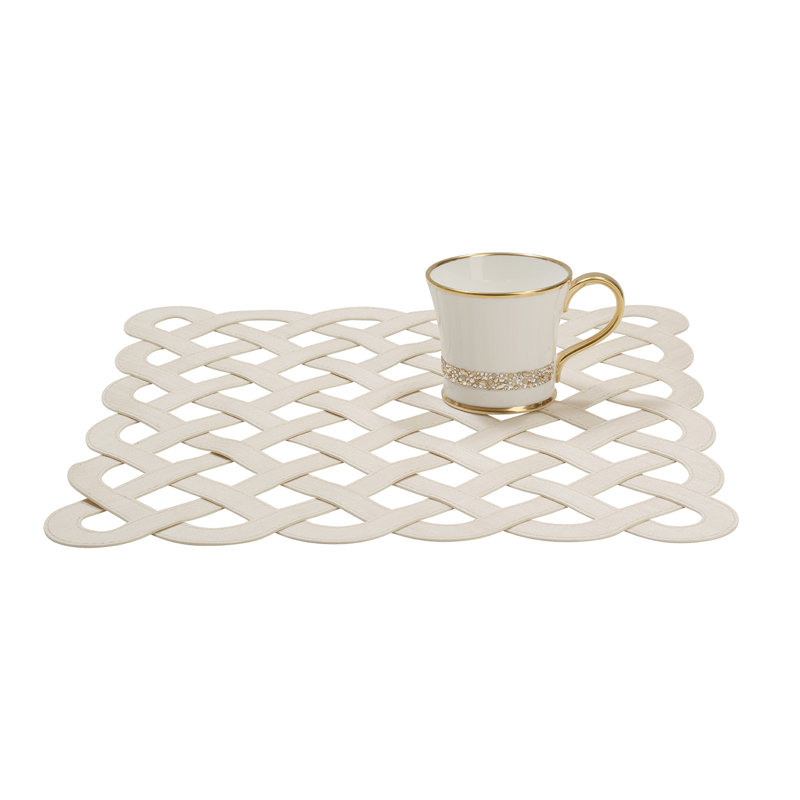 16" Square Eternity Placemats, Ivory