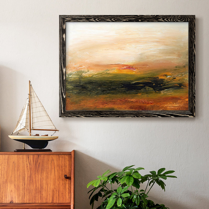 Lingering Light I- Rustic Framed Gallery Wrapped Canvas-2780044, Black, 28" H x 42" W x 1.5" D