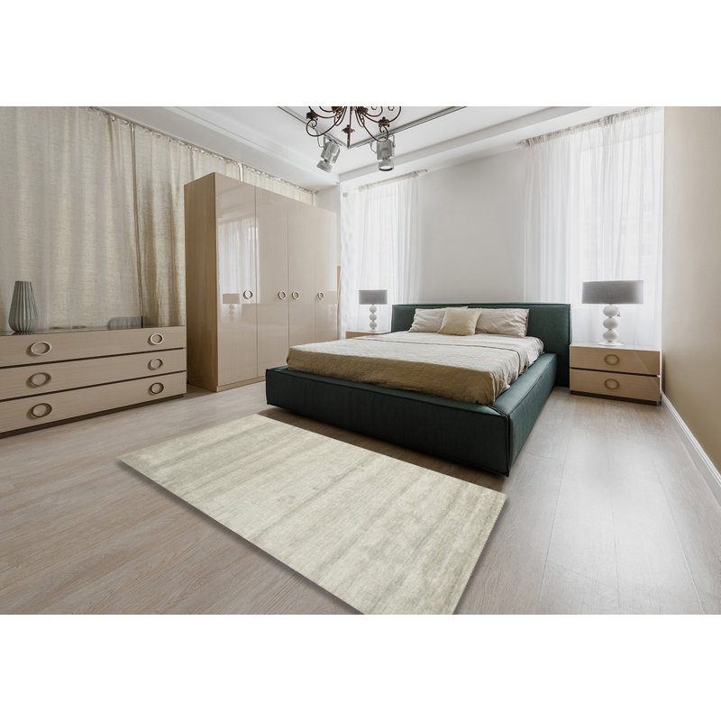 Tapis contemporain gris / blanc, Rectangle 6 pi x 9 pi