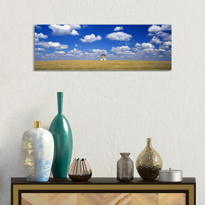 Cloudy Countryside Landscape, Grant County, Minnesota, USA - Wrapped Canvas Panoramic Print