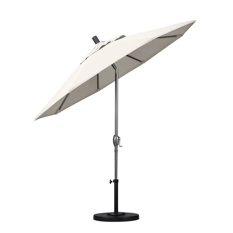 Parasol de marché 7,5', Gris, Sunbrella® bord de mer Séville rayé, Sunbrella®