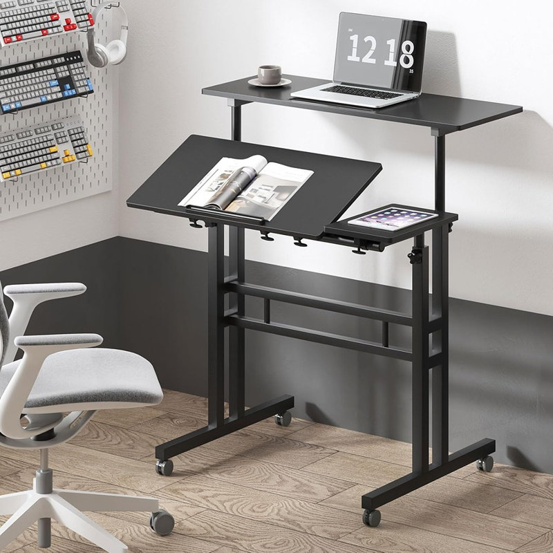 Bureau d'ordinateur portable assis-debout, hauteur réglable ...