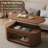 Lift Top Wood Coffee Table, Center Tea Table With Hidden Storage Compartment And Open Shelf For Living Room, Apartment, Small Space, Oak-323496858-310895379