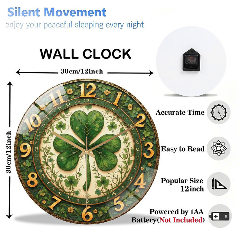 Horloge murale Shamrock