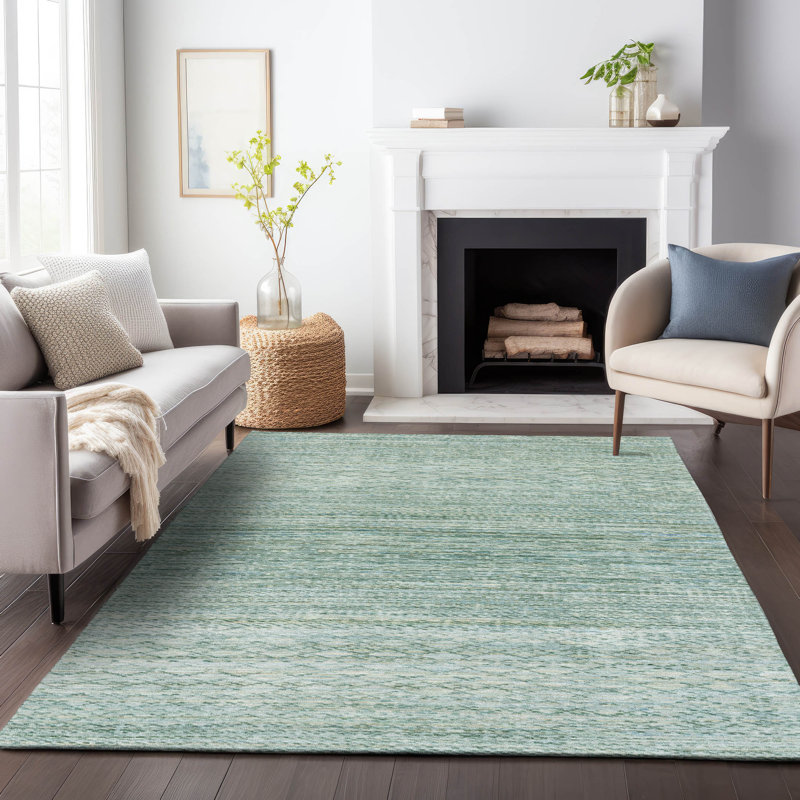 Machine Washable Indoor/Outdoor Amanda ACN2150 Striped Rug, Rectangulaire 8 pi x 10 pi