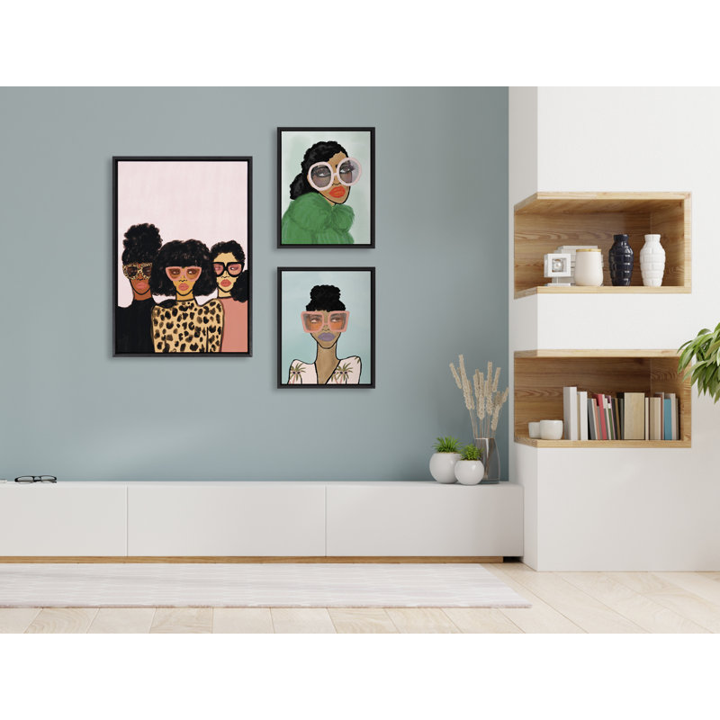 «Fashion Girl», ensemble de toiles encadrées par Bouffants and Broken Hearts LLC