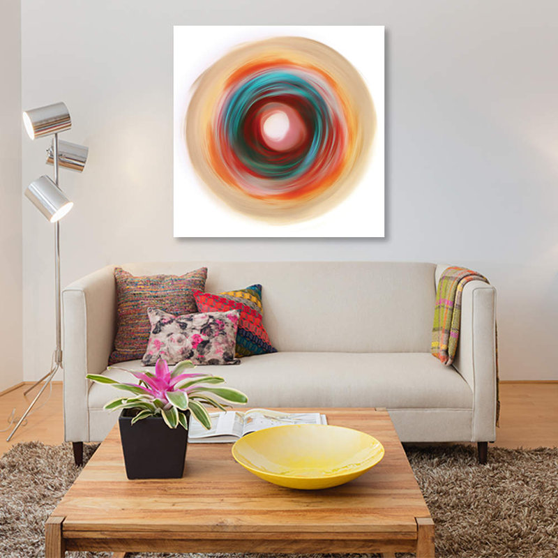 Cercle souple par PI Studio - Giclée sur toile tendue avec châssis, H 37 po x l 37 po x P 1,5 po, Pas de tapis, Toile tendue