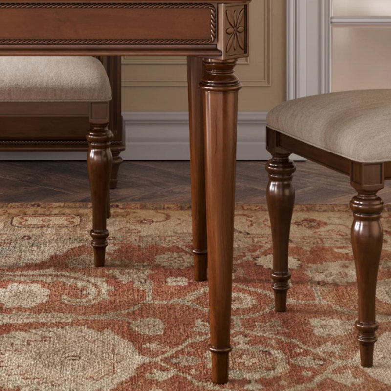 Adysson Solid Wood Base Dining Table, 35.43" W x 62.99" L