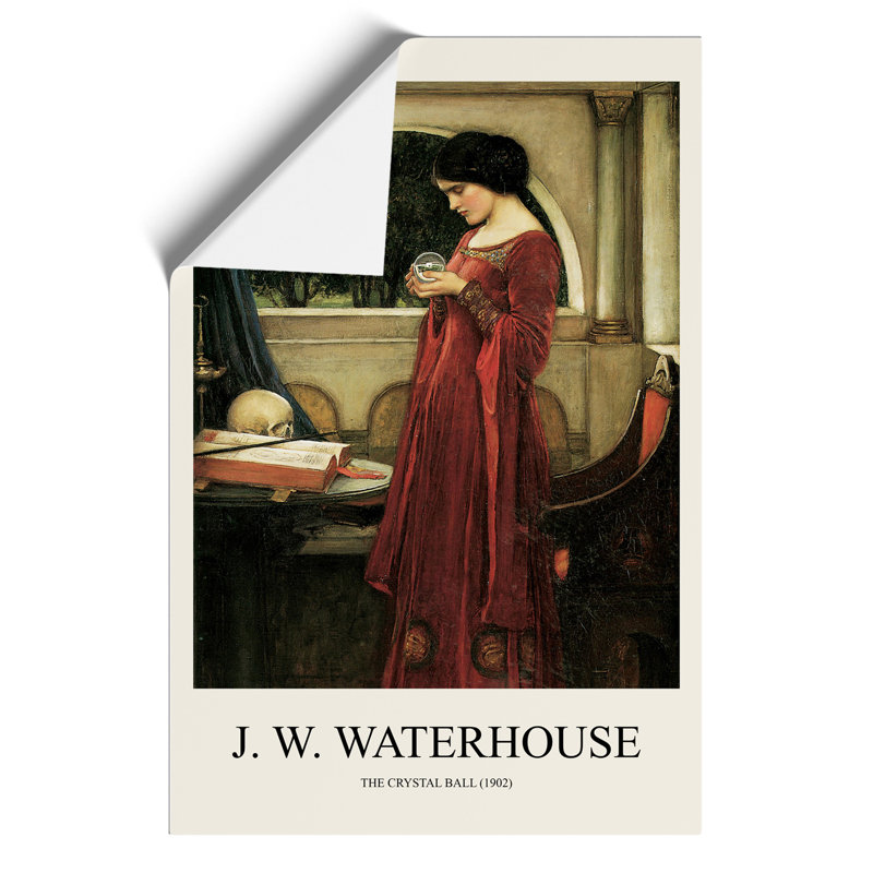 The Crystal Ball Print by John William Waterhouse - Frameless Print, 30cm H x 21cm W x 0.1cm D