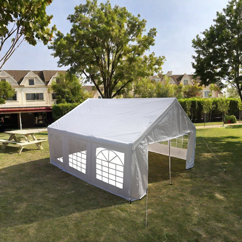 Tente de barbecue d'extérieur 20 x 20 pieds - construction et installation imperméable d'une housse de mariage stable