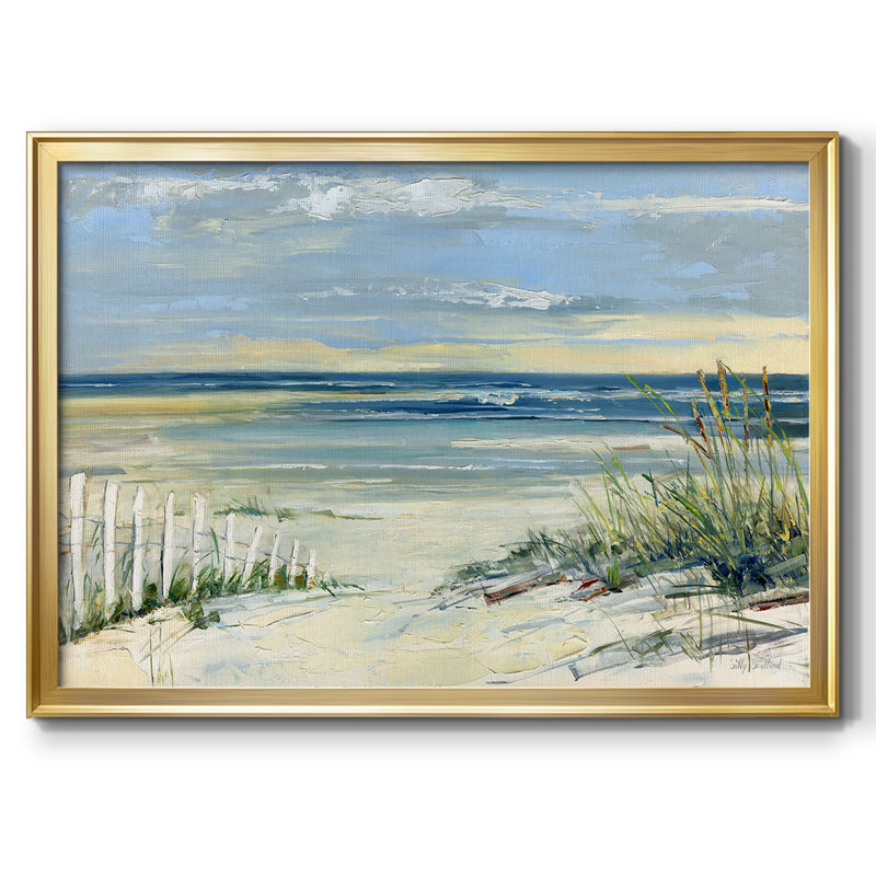 " Path To Sea ", Gold, 30" H x 44" W x 1.5" D