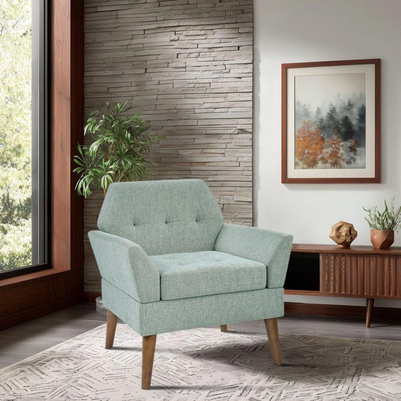 Newtin Mid-Century Modern Accent Chair, Teal