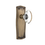 Prairie Plate with Oval Clear Crystal Door Knob