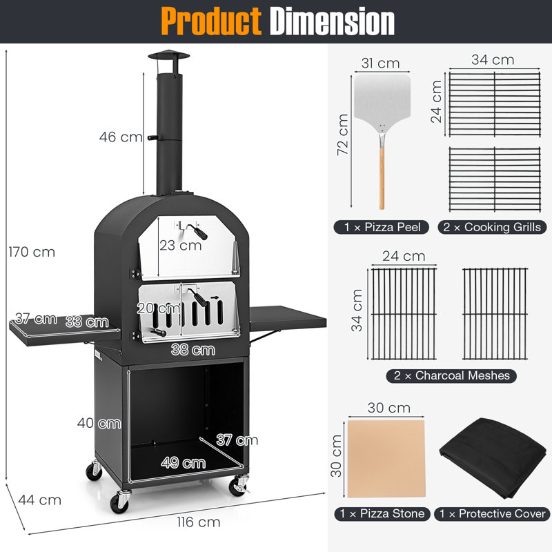 Costway Free Standing Pizza Oven
