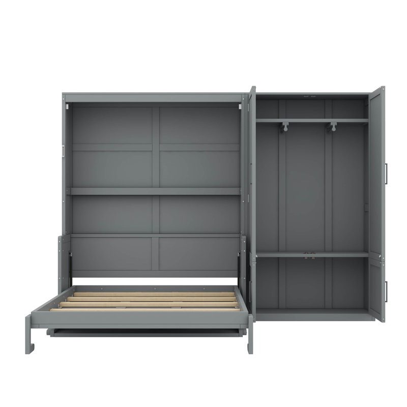Sophisticated Queen-Sized Murphy Bed With Fully Integrated Closet System