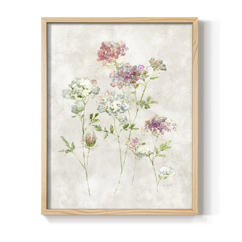 «Soft Lace I», reproduction encadrée - bois massif, Naturel, H 11 po x l 9 po
