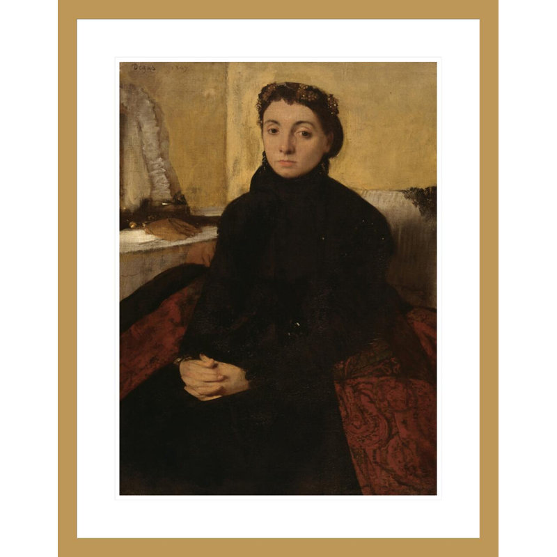 «Madame Gaujelin» par Edgar Degas, impression giclée encadrée, H 29,5 po x l 23,34 po