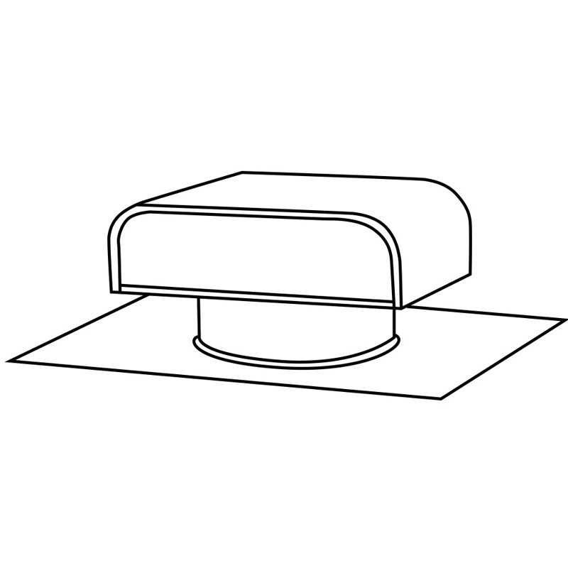 Cooktop Roof Cap with Bird Screen