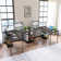 Haigh L Shaped Desk with Shelves 86.6 Inch, Reversible Corner Computer Desk or 2 Person Long Table