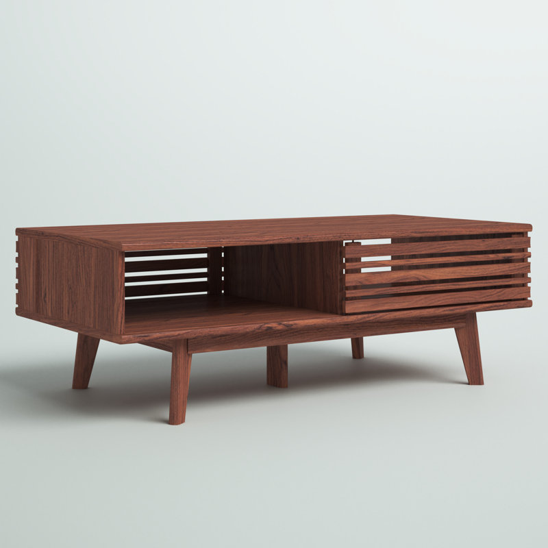 Table basse avec rangement Jernej, Brun
