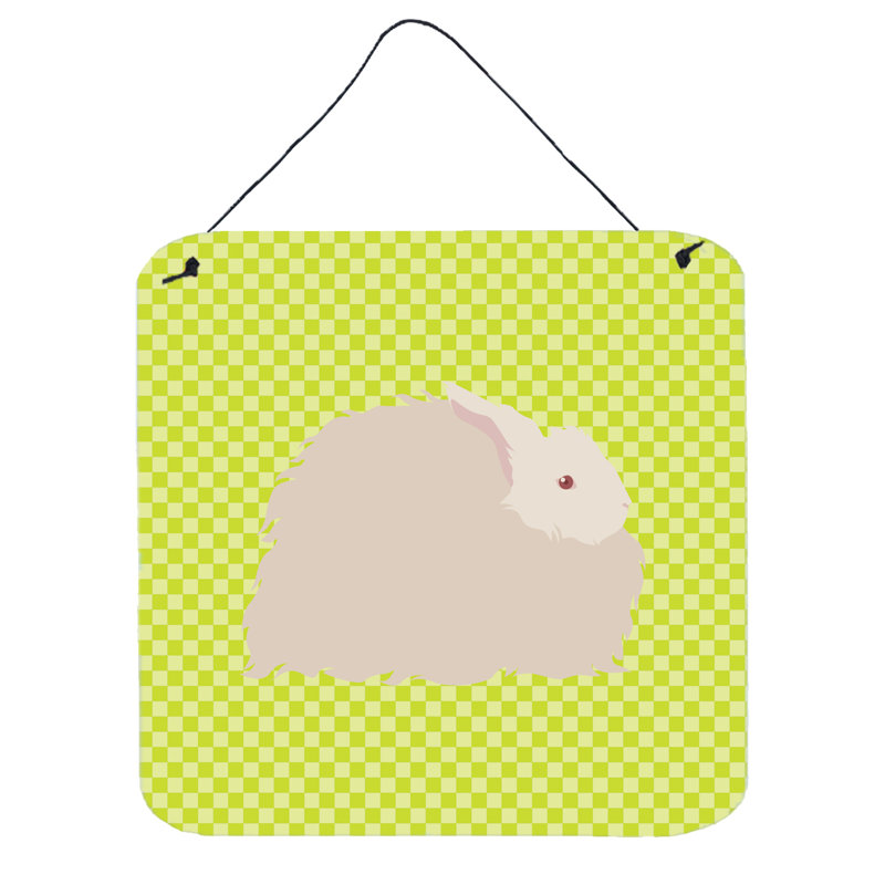 Décoration murale angora lapin moelleux, Vert