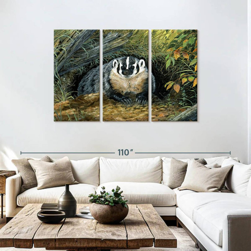 Brampt Wisconsin Badger, 48" H x 74" W