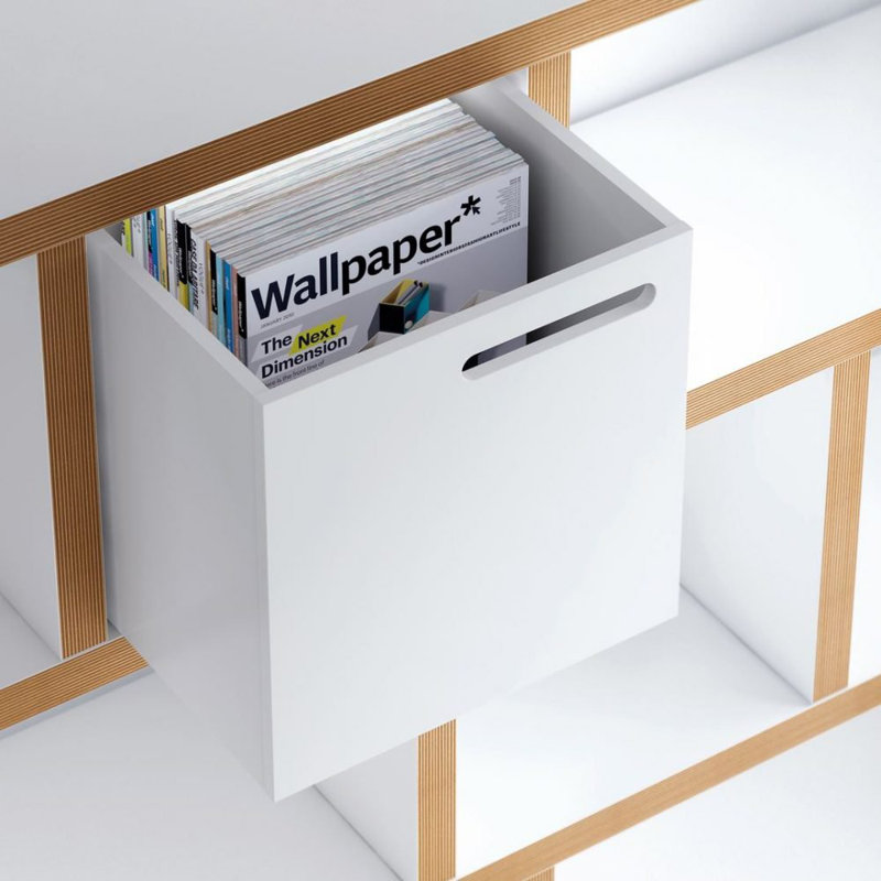 Cube Varga 13 po, Blanc pur