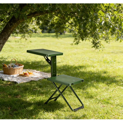 Folding Camping Chair Stool Portable Fishing Stool, Multi-functional 3 In 1 Folding Chair With Side Table For Outdoor Camping, Hunting, Hiking, Beach, Picnic