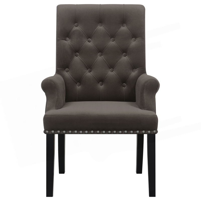Chaise de salle à manger rembourrée Norwich, Brun
