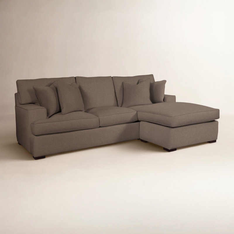 Sadie 97" Wide Reversible Sofa & Chaise with Ottoman, Java Finish, Elite Ash; 0321-83