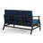 Clinkscales Solid Wood Teak Outdoor Loveseat With Cushion And Arms-114983542-114983543