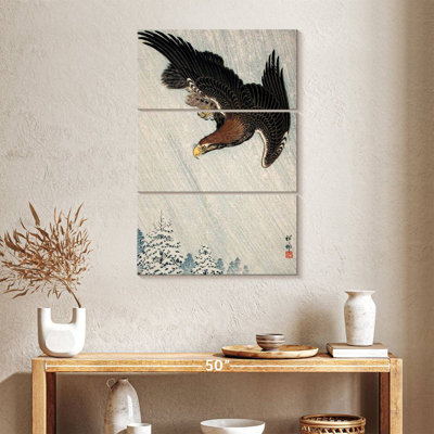 Brampt Eagle Flying In Snow