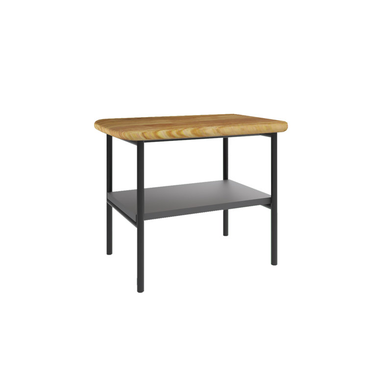 Holtville Bathroom Shelves, Grey Diamond/Natural Oak Wood/Black