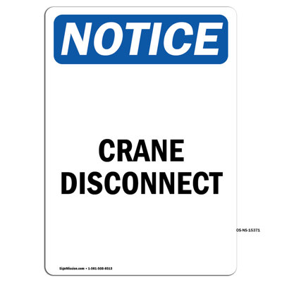 Crane Disconnect Sign