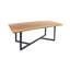 Table de salle à manger en bois brun avec base en métal noir 79 po x 40 po x 30 po