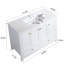 Ensemble de meuble-lavabo 48 po avec lavabo en céramique, 4 portes à fermeture douce et 2 tiroirs-1262634462
