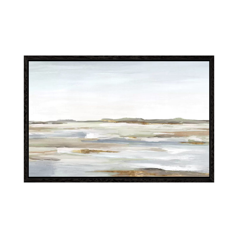 Brimming With Light by Eva Watts - Painting on Canvas, Black Framed, 101.6cm H x 152.4cm W x 3.81cm D