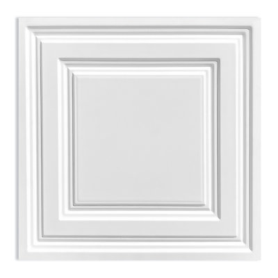 Mekiah 23.74 in. L x 23.74 in. W Polyvinyl Chloride (PVC) Drop-In Ceiling Tile Ceiling Tile In