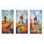 Fauvist Windmill Meadows I - Ensemble de 3 reproductions d'éoliennes en métal-172455943