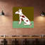 Reproduction d'art mural chien assis moderne-129965482