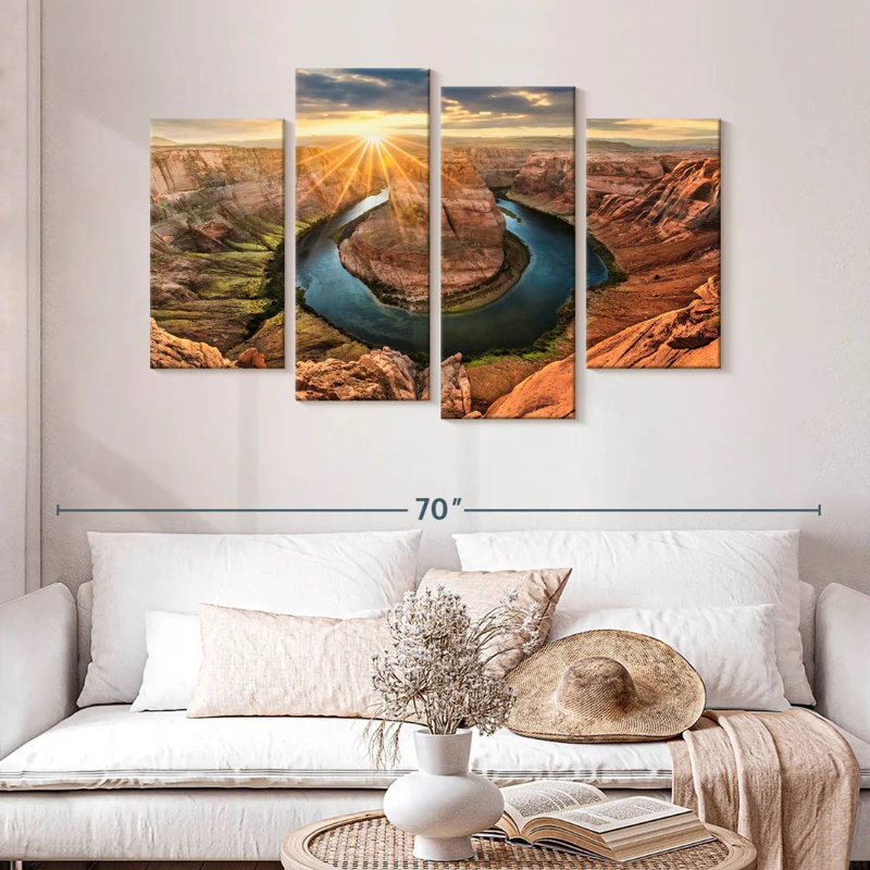 Alvord Horseshoe Bend In Page Arizona, H 32 po x l 52 po