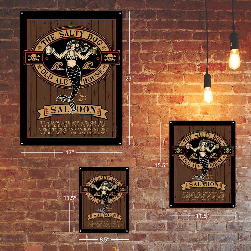 «Salty Dog Saloon», impression sur métal