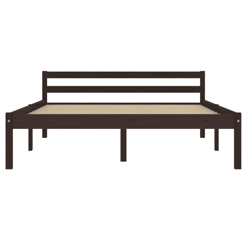 Aaryahi Solid Wood Bed, Super King (6'), Dark Brown