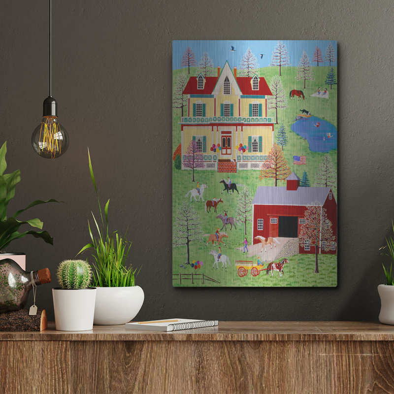 "Pony Party" par Susan Henke Fine Art, H 16 po x l 12 po