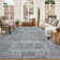 Oriental Machine Washable Rug Vintage Non-Slip Area Rug Low-Pile Rug with Rubber Backing for Living Room Bedroom Dining Room Office Nursery Playroom